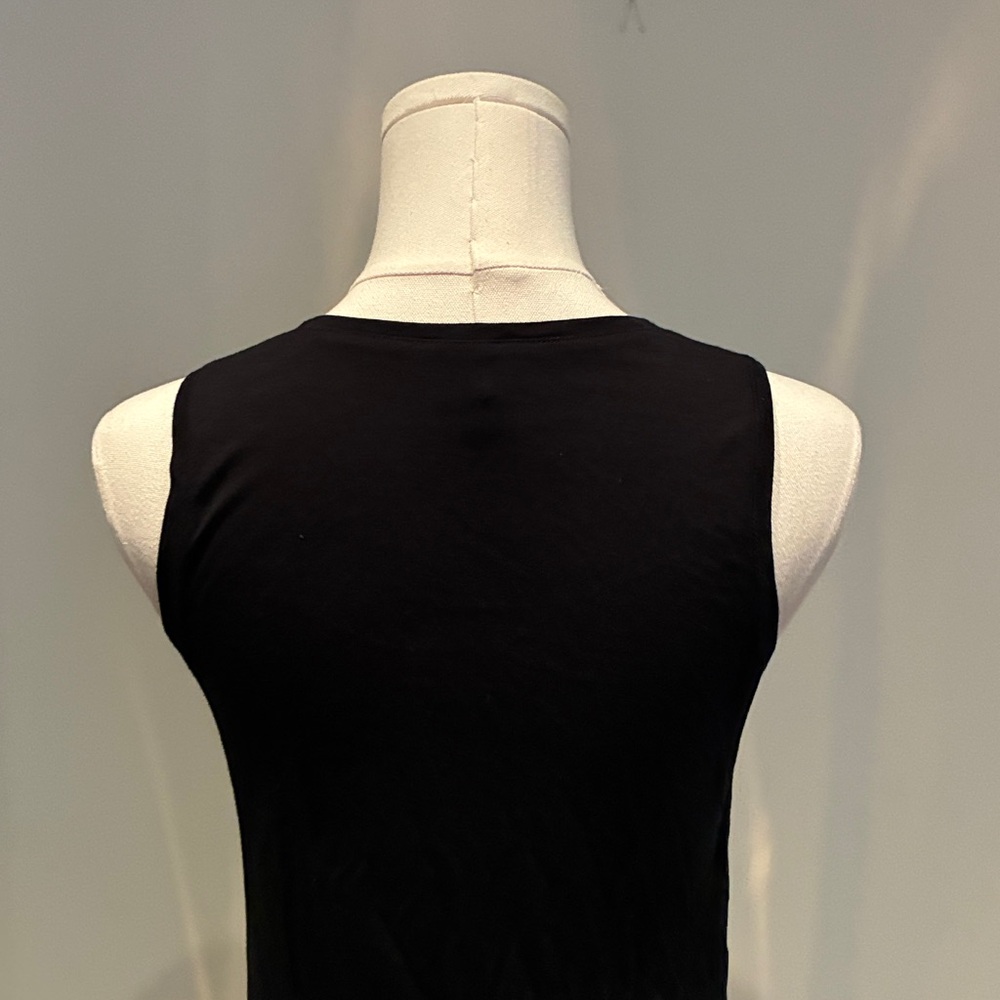 Tristan Black Tank Top with Silver Accents - Picture 4 of 5